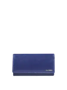 CALFNERO Women Blue Leather Two Fold Wallet