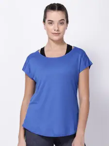 STUDIOACTIV Women Blue Solid T-shirt