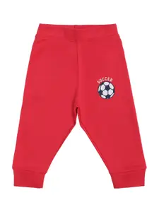 Bodycare Kids Bodycare Boys Red Solid Cotton Joggers Track Pants