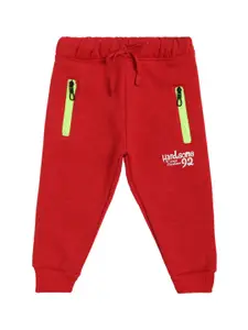 Bodycare Kids Boys Red Solid Cotton Joggers