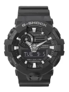 CASIO Men G-Shock GA-700-1BDR Black Analog-Digital Dial Black Resin Strap Watch G715