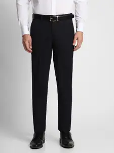 Peter England Men Black Slim Fit Trousers