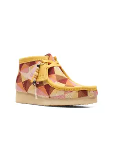 Clarks Women Yellow Printed Flat Boots