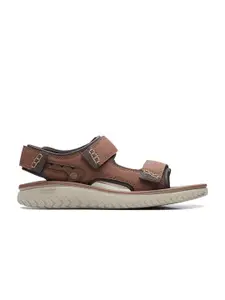 Clarks Men Brown Solid Comfort Sandals