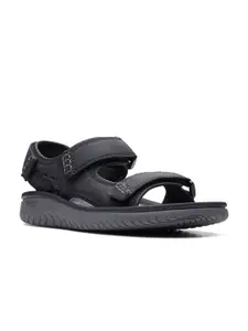 Clarks Men Black Comfort Sandals