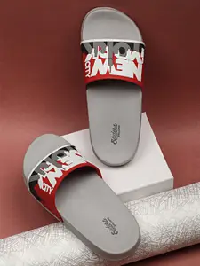 WELCOME Boys Grey & Red Sliders