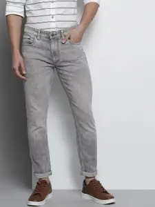 The Indian Garage Co Men Grey Slim Fit Light Fade Stretchable Jeans