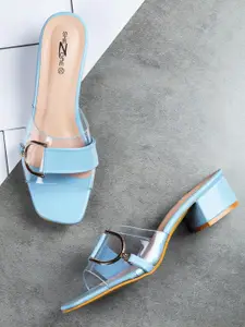 Shezone Blue Block Sandals