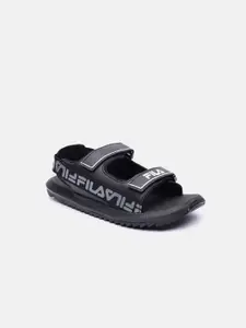 FILA Men Black & Black PU Comfort Sandals