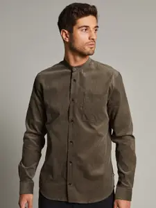 Matinique Men Olive Green Cotton Casual Shirt