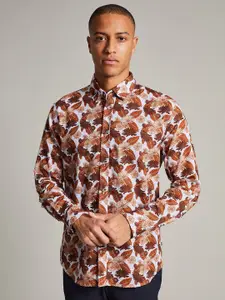 Matinique Men Brown Floral Printed Casual Shirt