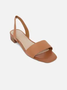 ALDO Brown Leather Block Heels