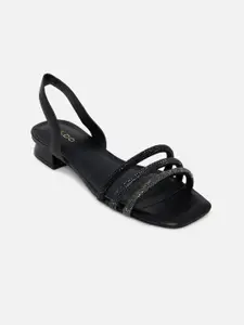 ALDO Black Embellished Block Heels