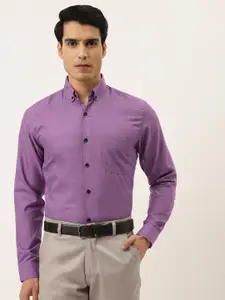 JAINISH Men Purple Classic Regular Fit Formal Shirt
