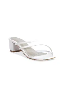 ERIDANI White Block Sandals