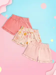 mothercare Infant Girls Pack of 3 Cotton Shorts