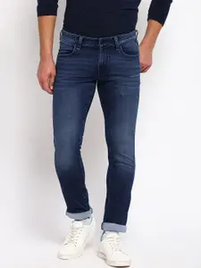 Wrangler Men Blue Slim Fit Light Fade Mid-Rise Jeans