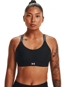 UNDER ARMOUR Women Black Infinity Mid Covered Crossback Sports Bra