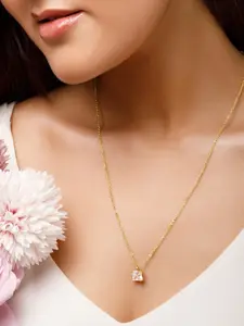 Rubans Voguish 24K Gold-Plated White Necklace