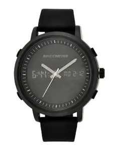 Skechers Men Black Patterned The Lawndale Analogue and Digital Watch SR5071