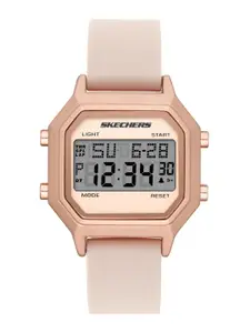 Skechers Women Black Dial & Pink Straps Faysmith Digital Watch SR6195