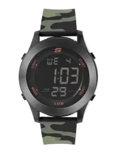 Skechers Men Black Dial & Multicoloured Straps Digital Watch SR5144