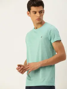Sports52 wear Men Sea Green Round-Neck Dry Fit Training or Gym T-shirt