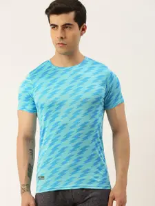 Sports52 wear Round Neck Abstract Printed Dry-Fit Training T-shirt