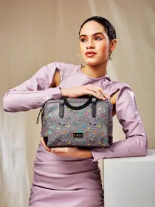 KLEIO Printed PU Satchel Handbag