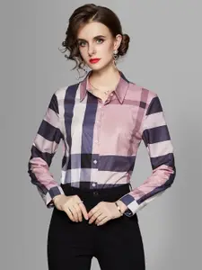 JC Collection Women Multicoloured Checked Casual Shirt
