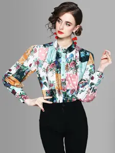 JC Collection Women Multicoloured Floral Printed Casual Shirt