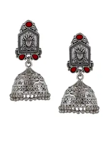 Silvermerc Designs Silver-Plated Oxidised Jhumkas
