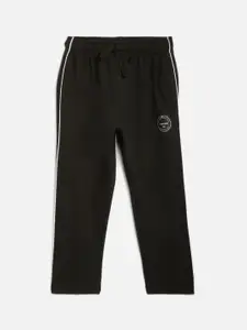 Octave Boys Olive Green Solid Track Pants