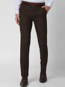 Van Heusen Men Brown Slim Fit Trousers