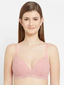 Wacoal Pink Abstract Lightly Padded Rapid Dry Lace Bra