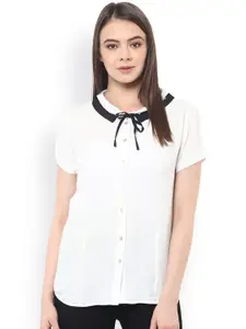 Miss Chase Women White Shirt-Style Top
