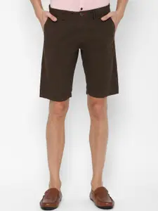 Allen Solly Sport Men Brown Solid Cotton Slim Fit Shorts