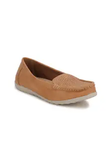 Bata Women Tan Casual Loafers