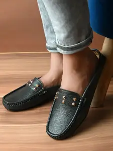 El Paso Women Grey Textured Loafers