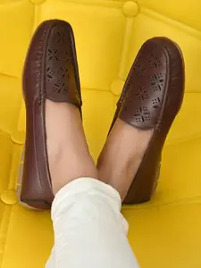 El Paso Women Maroon Loafers