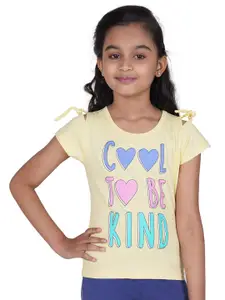 Tiny Girl Yellow Printed Pure Cotton Top