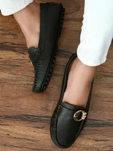 HERE&NOW Women Black Loafers