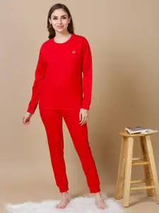 9shines Label Women Red Night suit