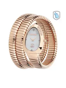 Just Cavalli Women White Brass Dial & Rose Gold Toned Straps Analogue Watch JC1L209M0055