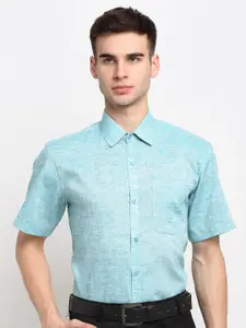 JAINISH Men Blue Classic Cotton Formal Shirt