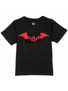 DC by Wear Your Mind Boys Black Batman Pure Cotton T-shirt