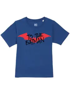 DC by Wear Your Mind Boys Blue Graphic Printed Cotton T-shirt