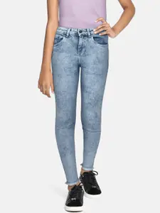 JUSTICE Girls Blue Skinny Fit Clean Look Stretchable Jeans