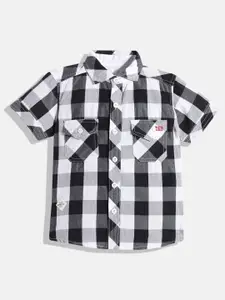 TONYBOY Boys Black Premium Checked Casual Shirt