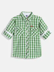 TONYBOY Boys Green Premium Checked Casual Shirt